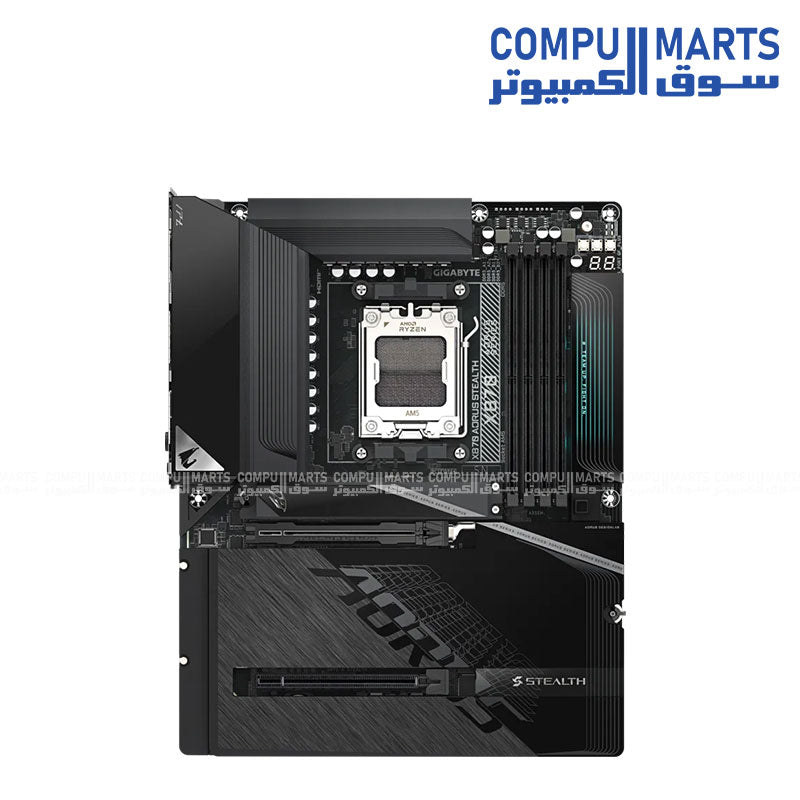 GIGABYTE X870 AORUS STEALTH ATX AM5 Motherboard DDR5 PCIe 5.0 USB4 Wi-Fi 7 5GbE LAN