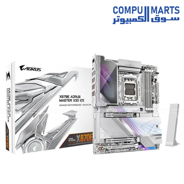 X870E AORUS MASTER X3D ICE – motherboard – GIGABYTE – AM5 DDR5 PCIe 5.0 WiFi 7 dual LAN 10GbE