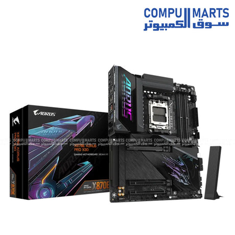 GIGABYTE X870E AORUS PRO X3D ATX motherboard with AMD X870E chipset, DDR5, PCIe 5.0 and Wi-Fi 7 in Egypt