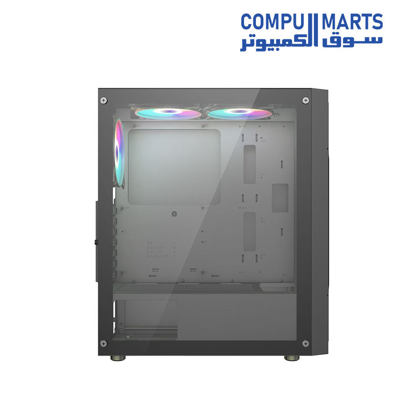 Xander Velox Plus Black WCE0504 4FAN gaming case with USB3.0 x1+USB2.0x2 connectivity and Compumarts listing for PC case Egypt