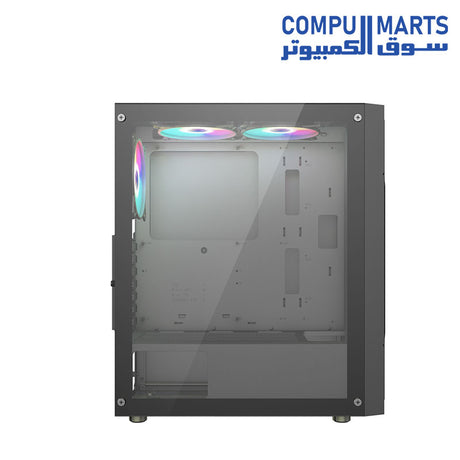Xander Velox Plus Black WCE0504 4FAN gaming case with USB3.0 x1+USB2.0x2 connectivity and Compumarts listing for PC case Egypt