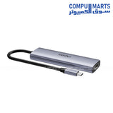 Rapoo XD51 5-in-1 USB-C Hub with 100W PD Charging