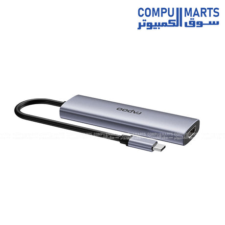 Rapoo XD51 5-in-1 USB-C Hub with 100W PD Charging