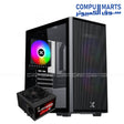 Xigmatek Amun 3 Fan ARGB PWM Micro Tower Case with X-Power 650W 80 Plus power supply, tempered glass side panel, and 3 pre-installed fans