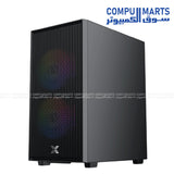 Equipped with X-Power 650W 80 Plus power supply, steel and tempered glass construction, and available through Compumarts