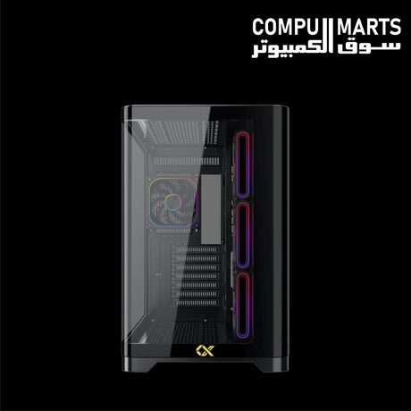 Xigmatek Crystal Storm V2 PC case with four PWM ARGB fans