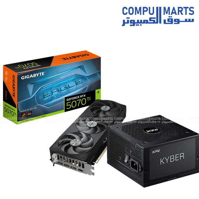 XPG KYBER 850W 80+ Gold Power Supply with GIGABYTE GeForce RTX 5070 Ti EAGLE OC 16GB GDDR7 Bundle at Compumarts