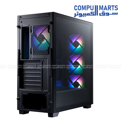 XPG Lander 500 Mid Tower ATX PC Case – Tempered Glass, 4×120mm ARGB Fans, ATX/Micro-ATX/Mini-ITX Support – Black/White – Egypt
