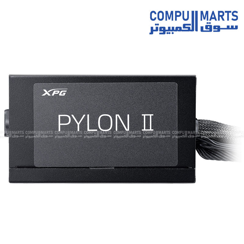 "XPG Pylon II 650W / 750W 80 Plus Bronze ATX 3.1 Power Supply with silent 135mm fan, 12V-2x6 GPU connector, high efficiency, and 5-year warranty – Egypt"
