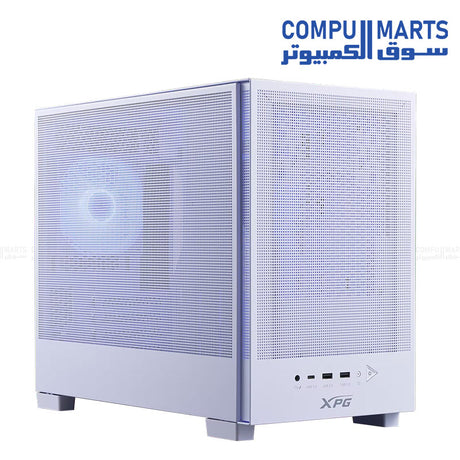 XPG Valor Mesh Nano Micro-ATX gaming case with mesh front panel and ARGB fan for high airflow cooling