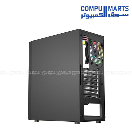 Xander HULK black computer case supporting 240mm radiators on front, top and bottom with standard PS2 ATX PSU compatibility