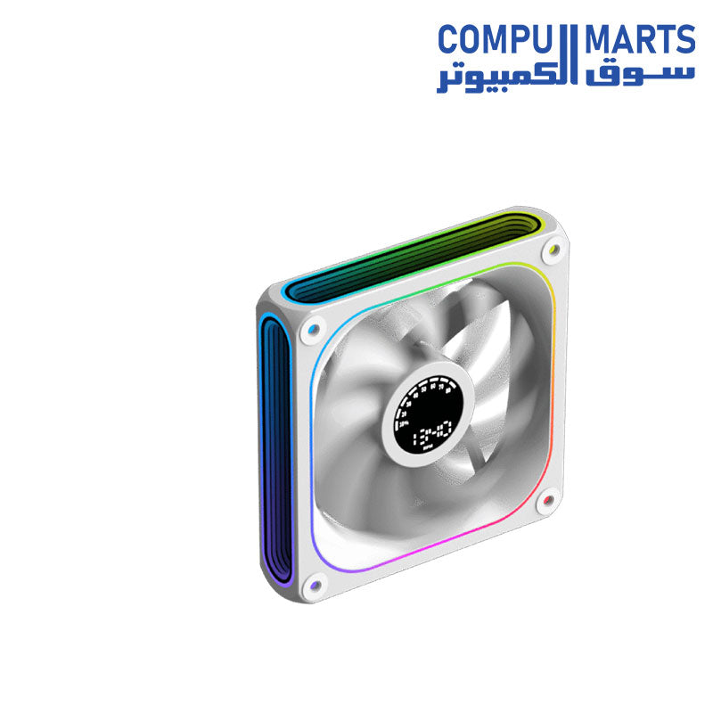 Compumarts offering AERO DGT 120 cooling fan with BLACK Arctic (WHIT) color option and 600-1500 RPM (±10%) speed regulation