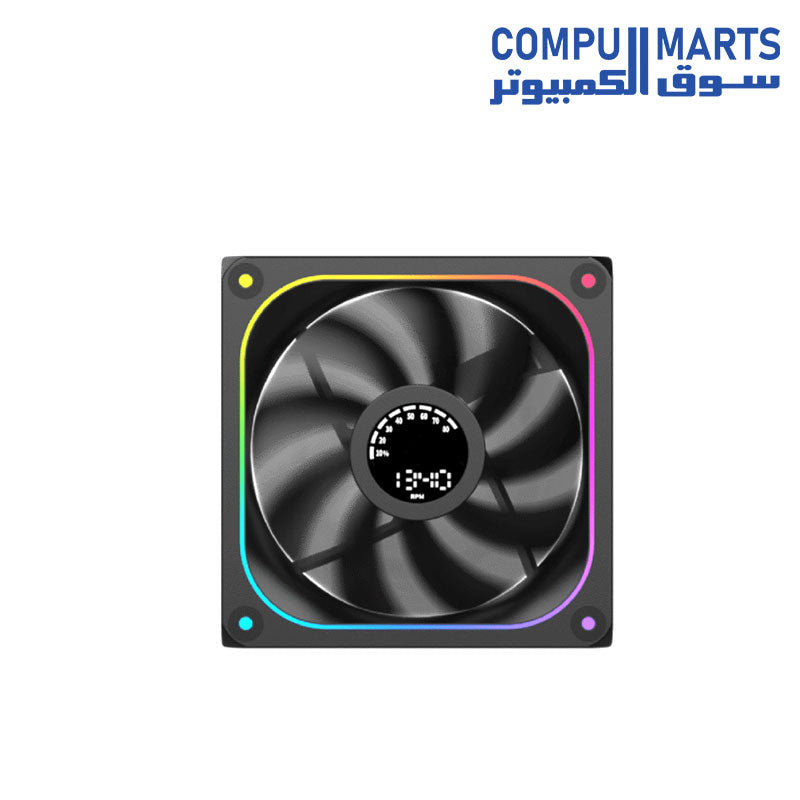AERO DGT 120 case fan Xigmatek AERO DGT 120 cooling solution for PC cases with 120(L) x 120(W) x 25(H) mm frame and Digital LED & Three Side Infinity LED lighting available in Egypt through Compumarts