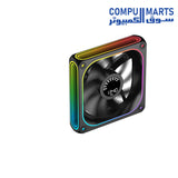 120mm case fan Egypt AERO DGT 120 design highlighting 42.74 CFM (±10%) airflow and standard fan blade structure for desktop cooling setups