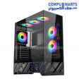 Xigmatek Alphard Pro Mid Tower Gaming Case with 6 inch LCD display and ARGB fans black