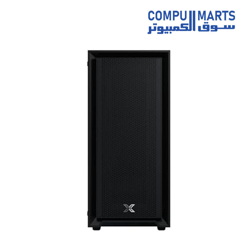 Front panel layout and USB ports of the Xigmatek Amun 3F computer case.