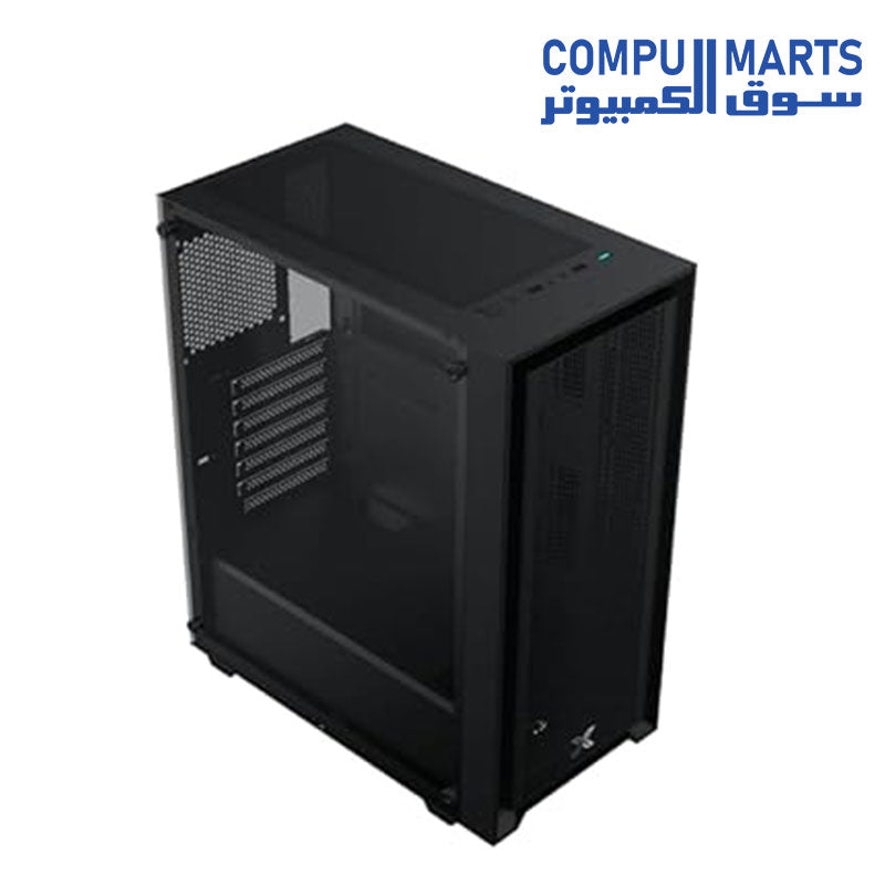 Interior setup space supporting Mini ITX and Micro ATX motherboards in the Xigmatek case.