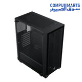 Interior setup space supporting Mini ITX and Micro ATX motherboards in the Xigmatek case.