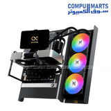 Xigmatek Carbonic ATX mid tower gaming case carbon fiber aluminum BTF design 360mm radiator support