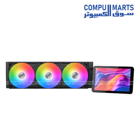 CONNECT- PRO -360 -Liquid- CPU -Cooler- with 7-inch- LCD- Display-360mm- Radiator, ARGB Fans for Intel & AMD