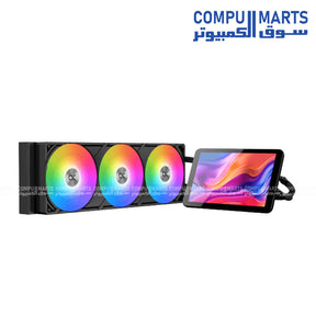 CONNECT- PRO -360 -Liquid- CPU -Cooler- with 7-inch- LCD- Display-360mm- Radiator, ARGB Fans for Intel & AMD