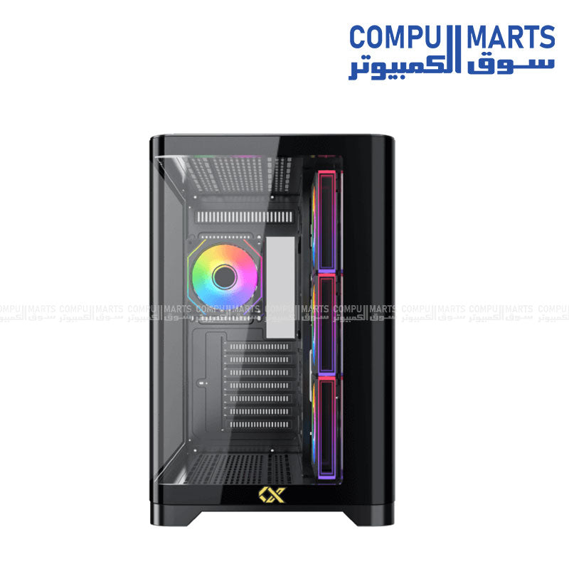 Xigmatek Crystal Storm Gaming Case with Curved Tempered Glass and ARGB Fans