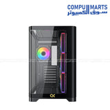 Xigmatek Crystal Storm Gaming Case with Curved Tempered Glass and ARGB Fans