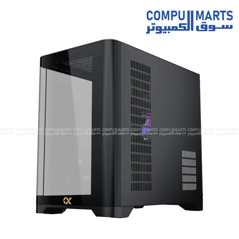 Xigmatek Crystal Storm Gaming Case with Curved Tempered Glass and ARGB Fans