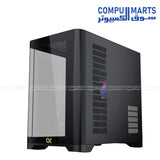علبة Xigmatek Crystal Storm 4 fan PWM Argb Curved TG Mid Tower