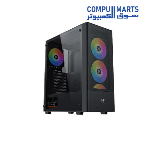 Xigmatek mid tower case showing motherboard support and expansion slots