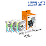 Xigmatek Infinity H27A Arctic 120mm ARGB PWM fan kit with hydro bearing from Compumarts