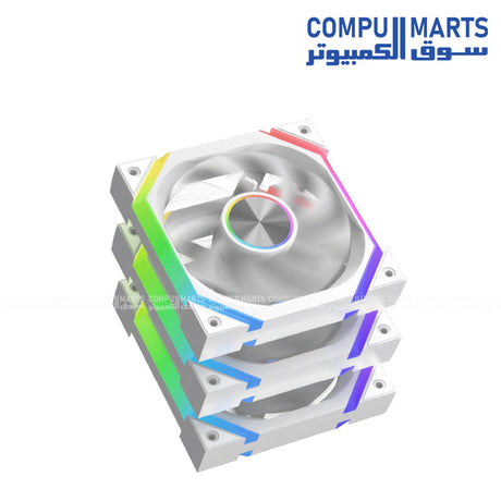 Xigmatek Infinity H27A Arctic ARGB PWM 3 Fan Kit with 1500 RPM and Addressable RGB available in Egypt