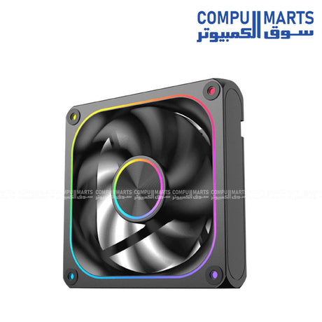 Infinity J22A 120mm cooling fan featuring Center Hub and Three Side Infinity LED lighting