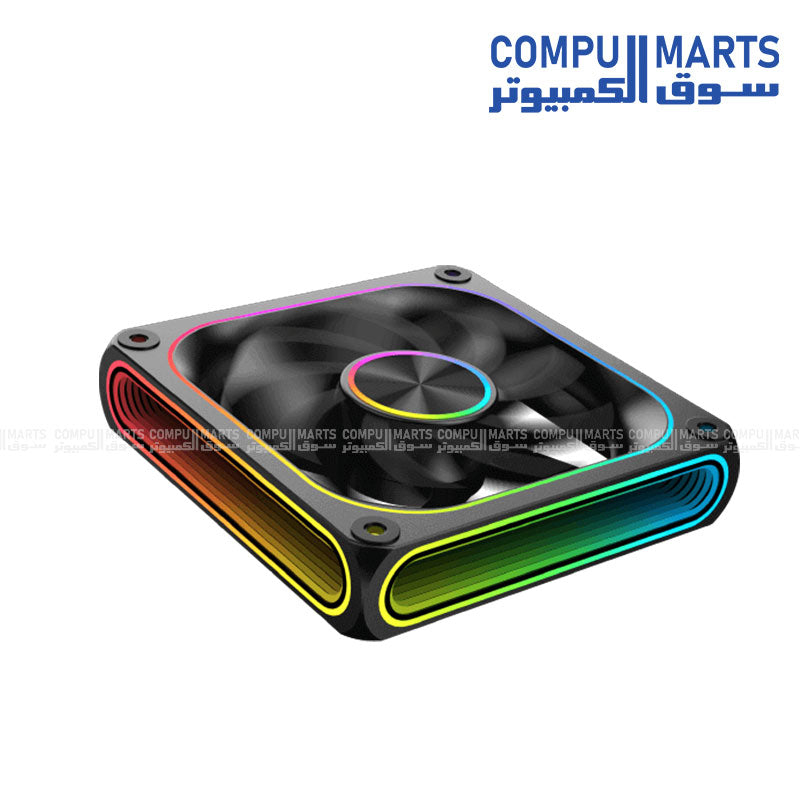 Infinity J22A PC cooling fan with 1500 RPM, low noise below 19.70 dBA, and ARGB lighting from Compumarts