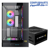 Xigmatek gaming hardware bundle including Pano II Air chassis paired with PRIME M 850W 80 Plus Gold certified power supply unit