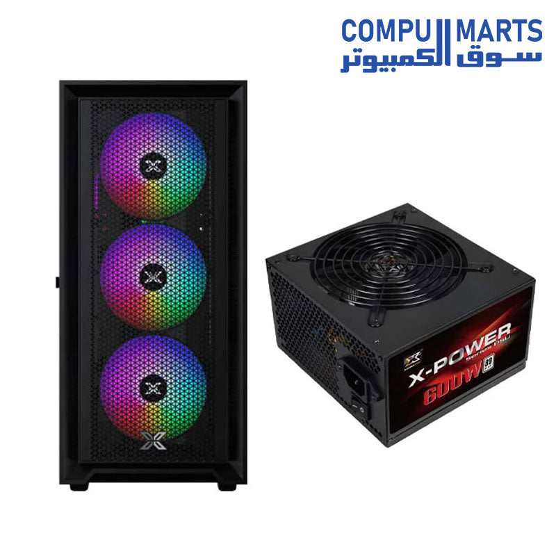 CASE Xigmatek Sky II FIXEDRGB+ X-Power 600W 80+ White