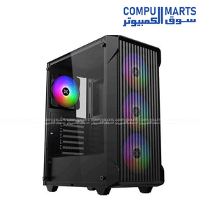 Xigmatek Sky II Wave FRGB mid tower case with Litepower II i550 450W power supply black color
