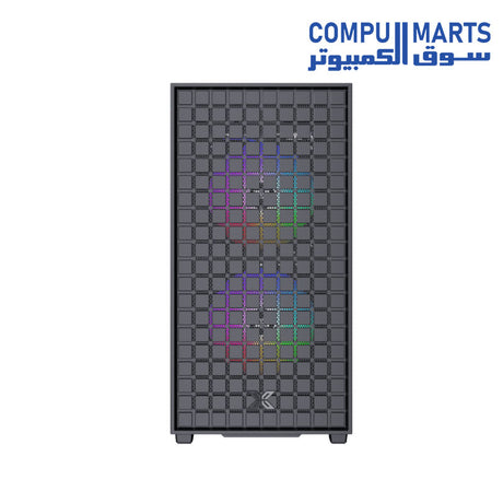 Equipped with included 3 Fan FRGB configuration, steel material construction, and support for GPUs up to 295mm without front fans available in Egypt