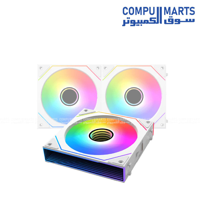 Xigmatek Starlink Ultra II Arctic White ARGB PWM 3-Fan Pack with Controller