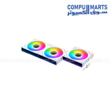 Xigmatek Starlink Ultra II Arctic White ARGB PWM 3-Fan Pack with Controller
