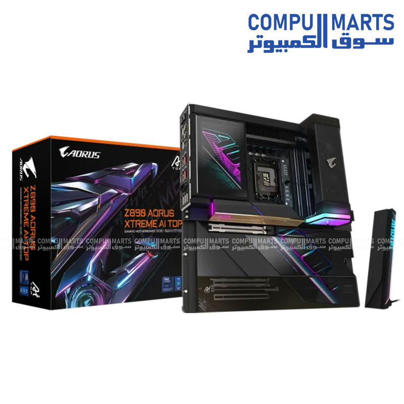 GIGABYTE Z890 AORUS XTREME AI TOP motherboard with Intel Z890 chipset, LGA1851 socket, DDR5 support and Thunderbolt 5 available at Compumarts