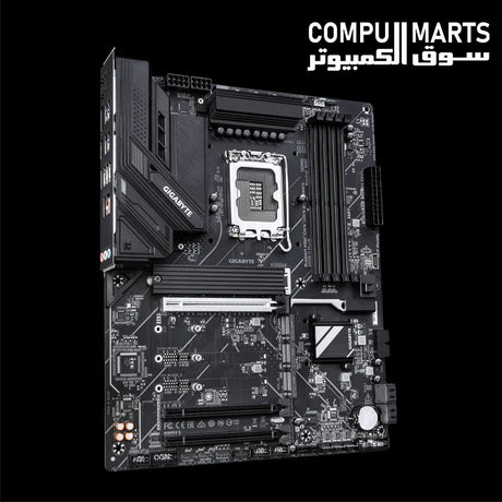 GIGABYTE Z890 D PLUS motherboard with four DDR5 DIMM slots and dual-channel memory support