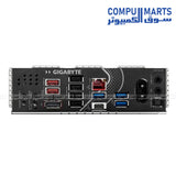 GIGABYTE Z890 EAGLE WIFI7 PLUS featuring Realtek 2.5GbE LAN, Bluetooth 5.4, DisplayPort and USB4 connectivity.