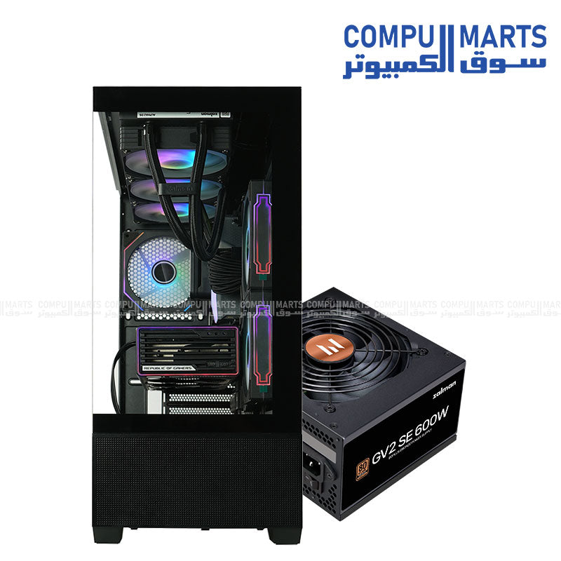 ZALMAN CHRONIX V2 Case with 600W Bronze PSU Combo ARGB Gaming PC Egypt