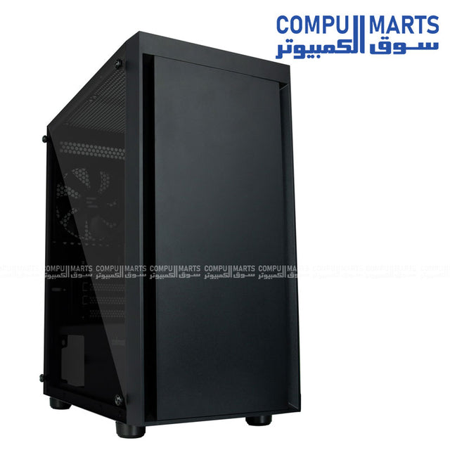 ZALMAN T3 Plus mATX Mini Tower Case Tempered Glass Front View