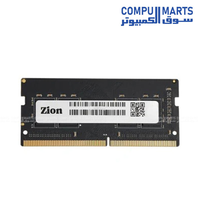 ZION 16GB DDR4 3200MHz SODIMM laptop memory module model ZM16GSD320 for performance upgrade