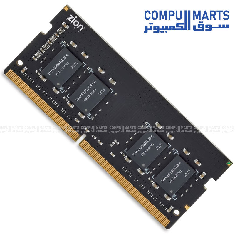 ZION 8GB DDR4 3200MHz SODIMM Laptop RAM – 260 Pin CL22 – 1.2V Memory Module