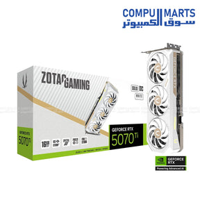 ZOTAC GAMING GeForce RTX 5070 Ti SOLID CORE OC White Edition 16GB GDDR7 Graphics Card