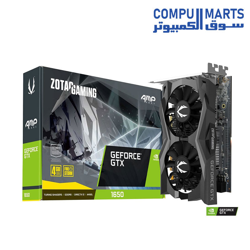 ZOTAC Gaming GeForce GTX 1650 AMP CORE 4GB GDDR6 128-bit Gaming Graphi ...