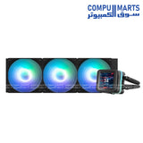 Zalman ALPHA2 DS A36 Black ARGB Liquid Cooler with triple 120mm fans, Hydro Bearing technology, and LGA1851 LGA1700 AM5 AM4 compatibility available in Egypt